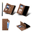 Flip case for Honor Magic 6 Lite 5G, Wallet Zipper Pocket, brown