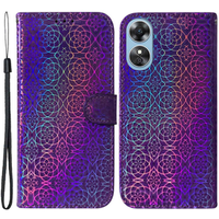 Flip case for Oppo A17, Wallet mandala, purple