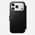 Nomad case for iPhone 17 Pro, Modern Leather Folio, black