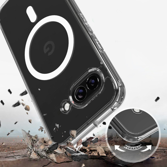 Fusion Hybrid Case for MagSafe for Google Pixel 10a, transparent