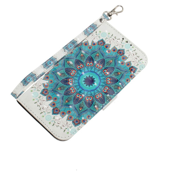 Flip case for Xiaomi Redmi Note 12 4G, Wallet mandala, white