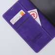 Case for iPhone 15 Pro Max, ERBORD Vintage, wallet with flap, purple