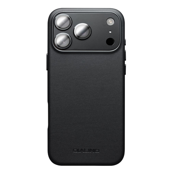 QIALINO case for iPhone 17 Pro, for MagSafe, with camera protection, black