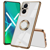 Case for Oppo Reno7 Lite, Electro Ring, white