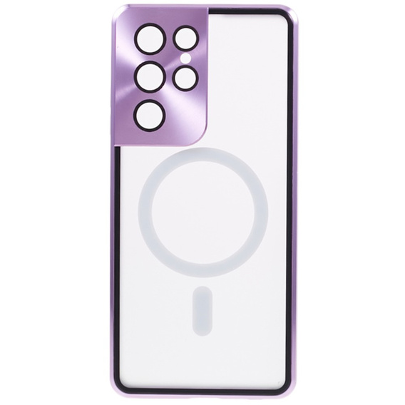 Magnetic Dual Glass MagSafe case for Samsung Galaxy S21 Ultra, purple