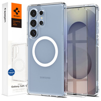 Spigen MagSafe Case for Samsung Galaxy S25 Ultra, Ultra Hybrid, transparent / white + 9H Tempered Glass