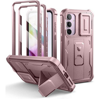 Armored case for Samsung Galaxy A35, Dexnor Full Body (Two Frames), pink rose gold