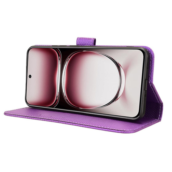 Flip case for Oppo Reno 12, Wallet Smart Magnet, purple
