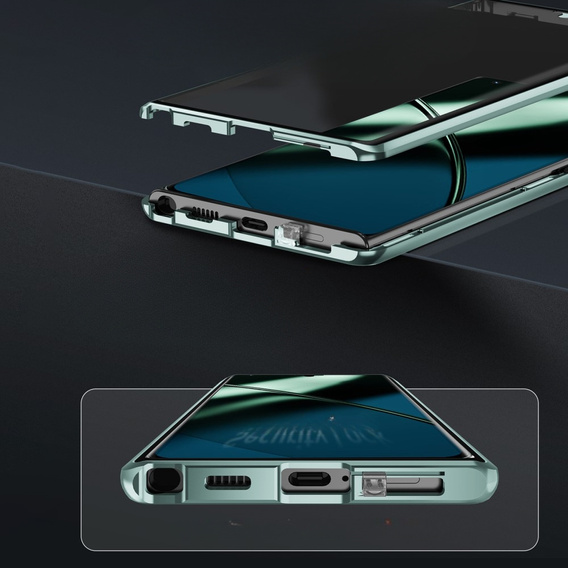 Case for OnePlus 11 5G, Magnetic Dual Glass, green