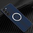 Case for Samsung Galaxy S22 Plus, Magsafe Slim Carbon, blue