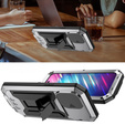 Case for iPhone 14 Pro, R-JUST CamShield Slide, armoured, silver / black