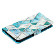 Flip case for Samsung Galaxy A35 5G, Wallet, Marble green