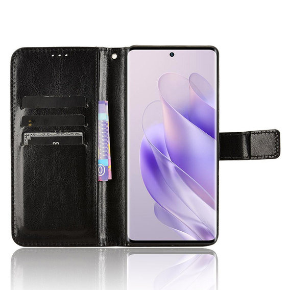 Flip case for Infinix Zero 30 5G, Crazy Horse Wallet, black