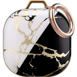 Case for Samsung Galaxy Buds 2 / 2 Pro / Pro / Live, black / white marble