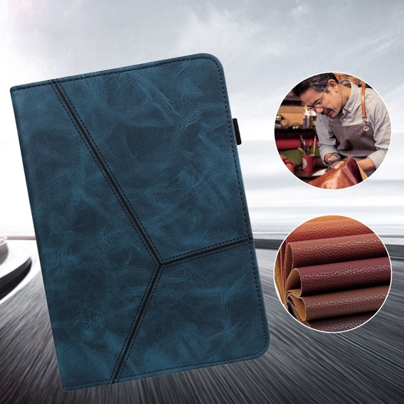 Case for Samsung Galaxy Tab A9+, Classic, with space for stylus, blue
