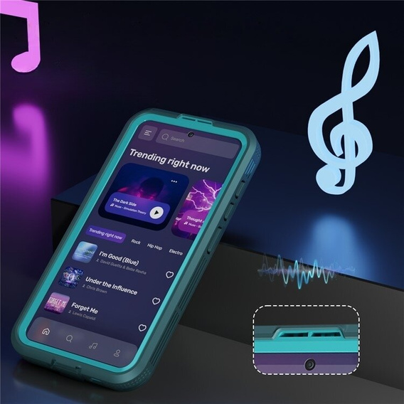 Waterproof case for Samsung Galaxy S24, Redpepper, for MagSafe, blue