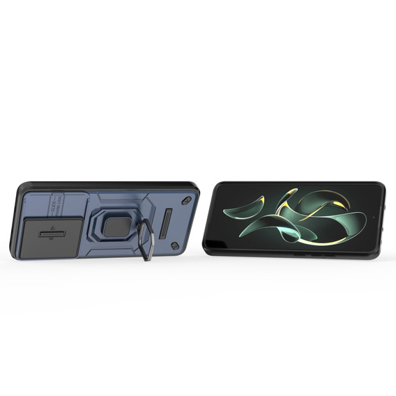 Case for Xiaomi 13T / 13T Pro, KickStand Camera Lens, blue