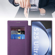 Flip case for Samsung Galaxy S25 Ultra, RFID Wallet MagSafe CamShield, purple