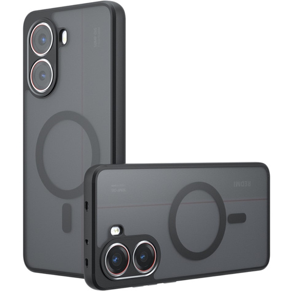 Case for Xiaomi Poco X7 Pro 5G, for MagSafe, ERBORD Matt Case, black