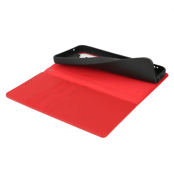 Flip case for Samsung Galaxy S25, Litchi Skin Grain, red