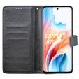 Flip case for Oppo A79 5G, Crazy Horse Wallet, black