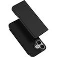 Dux Ducis case for iPhone 17, Skin Pro, with flap, with card slot, black