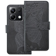 Flip case for Xiaomi Poco X6 5G, Butterfly, black