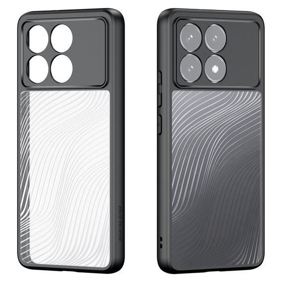 DuxDucis case for Xiaomi Poco F6 Pro, Aimo case, transparent / black