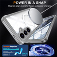Case for Samsung Galaxy S25 FE, Shockproof, with glass, for MagSafe, grey