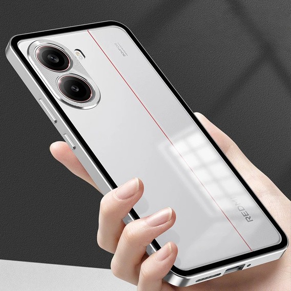 1 x Case for Xiaomi Poco X7 Pro 5G, Frame Case, silver