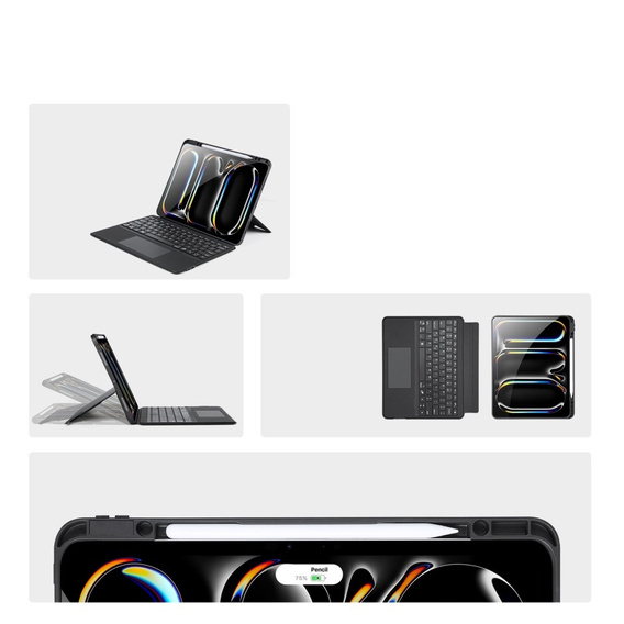 Keyboard case for Apple iPad Pro 13" 7th gen 2024, Dux Ducis DK Series, black