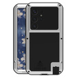 Love Mei Case for Samsung Galaxy S25 Ultra, armored with glass, grey