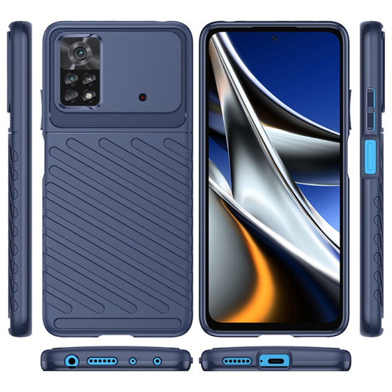 Case for Xiaomi Poco X4 Pro 5G, Thunder, blue