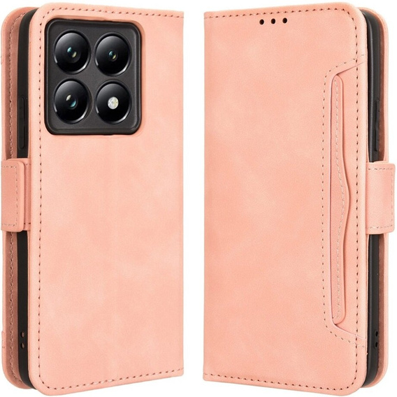Flip case for Xiaomi 14T, Card Slot, pink