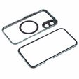 Magnetic Dual Glass MagSafe case for iPhone 16, green
