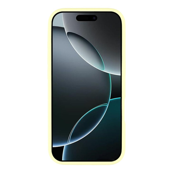 Silicone sleeve for iPhone 17 Pro, for MagSafe, anti-shock, yellow