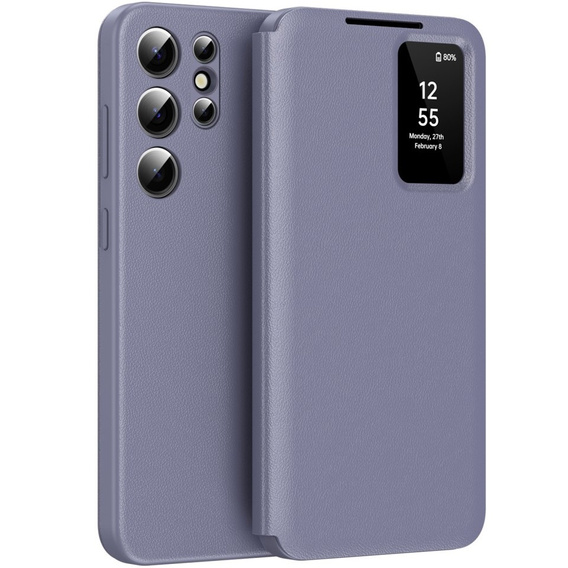 Flip case for Samsung Galaxy S22 Ultra, Smart View Wallet, purple
