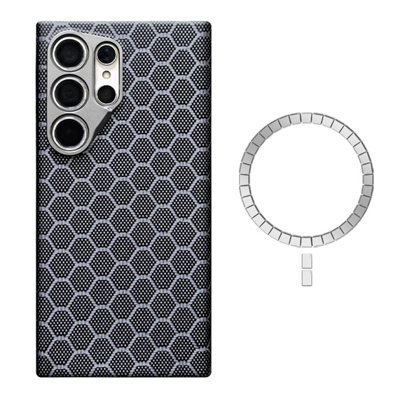 Case for Samsung Galaxy S24 Ultra, Aramid Fiber MagSafe, black