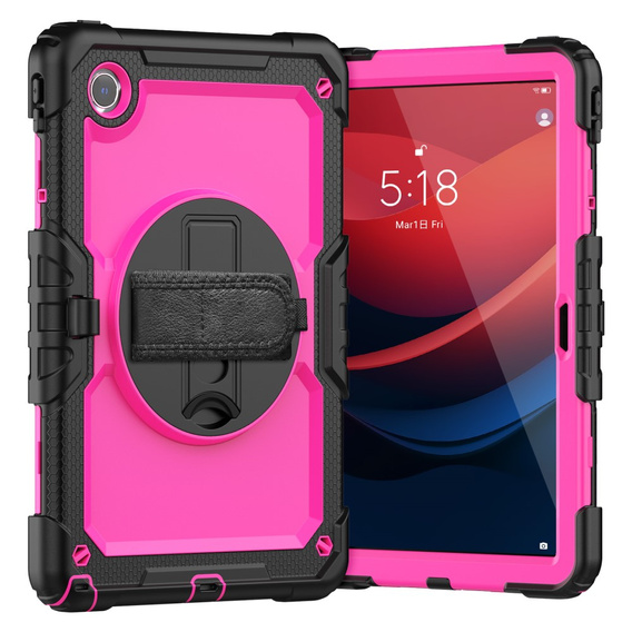 Armored Case for Lenovo Tab M11, protective 360 with stylus slot, pink