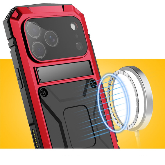 R-JUST case with stand and built-in glass for iPhone 17 Pro