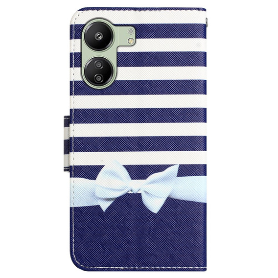 Flip case for Xiaomi Redmi 13C / Poco C65, Wallet, Bowknot, blue