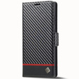 Flap case for Samsung Galaxy S25 Ultra, Carbon LC.IMEEKE, black