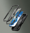 Armored case for iPhone 16 Pro, Dexnor CamProtect MagSafe, black (Two frames)