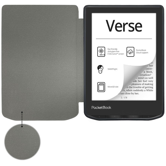 Case for Pocketbook Verse / Verse Pro, Smartcase, black