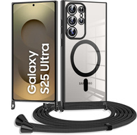 Case for Samsung Galaxy S25 Ultra, Electro MagSafe, black + Lanyard