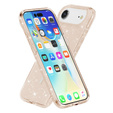 Case for iPhone Air, for MagSafe, glitter, translucent gold