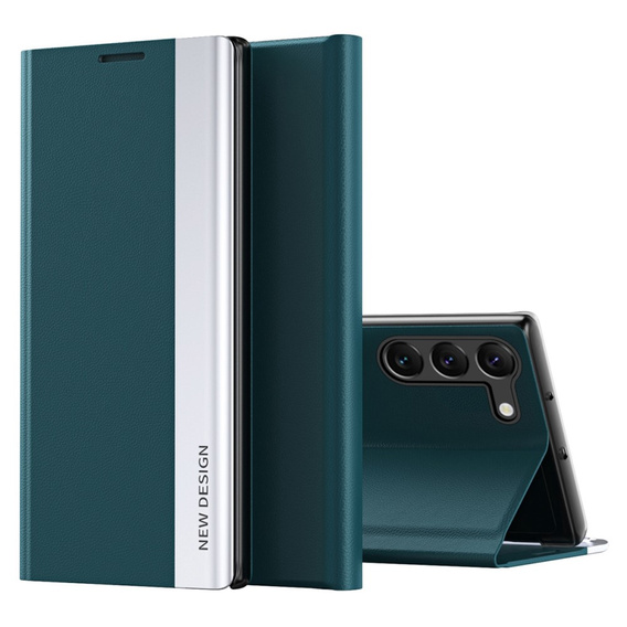 Flip case for Samsung Galaxy S23, Side Magnetic, green