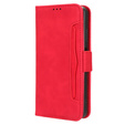 Flip case for Xiaomi Redmi 13C / Poco C65, Card Slot, red