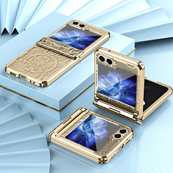 Case for Samsung Galaxy Z Flip7 FE / Z Flip6, Mechanical Legend, gold