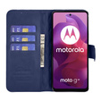 Flip case for Motorola Moto G24 / G24 Power / G04, Rhombus Crossbody Leather, blue